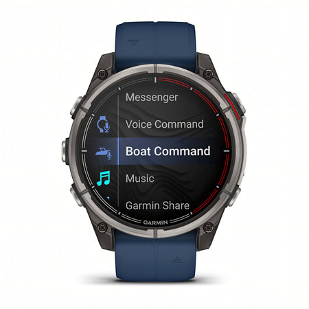 Garmin quatix 8 AMOLED 47mm smartwatch nautico vista laterale destra