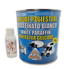 Gelcoat poliestere paraffinato bianco LASAV 1kg in barattolo metallico con flacone catalizzatore incluso | Onautica