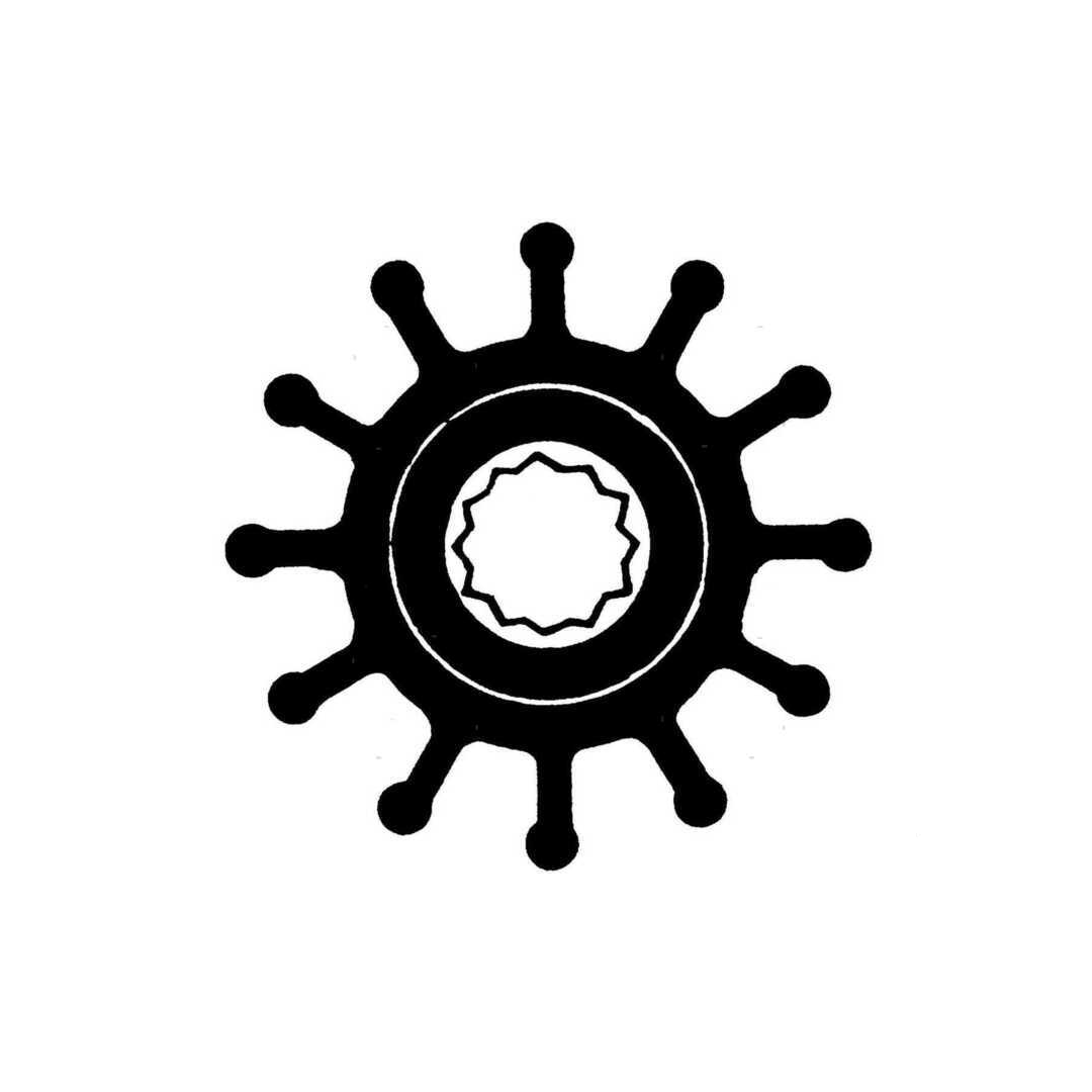 Girante in gomma di ricambio per pompa acqua motori marini BMW serie D e B.