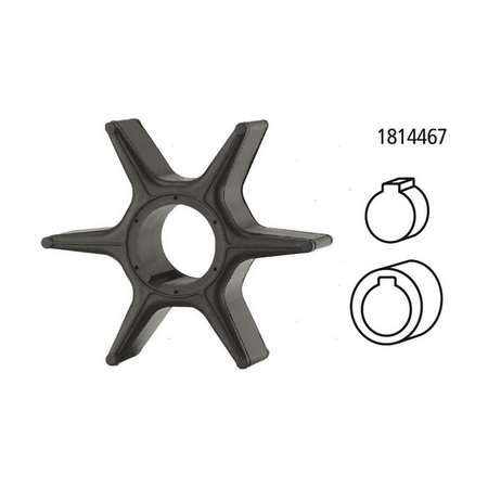 Girante in gomma di ricambio per pompa acqua motori fuoribordo Honda 4 tempi.