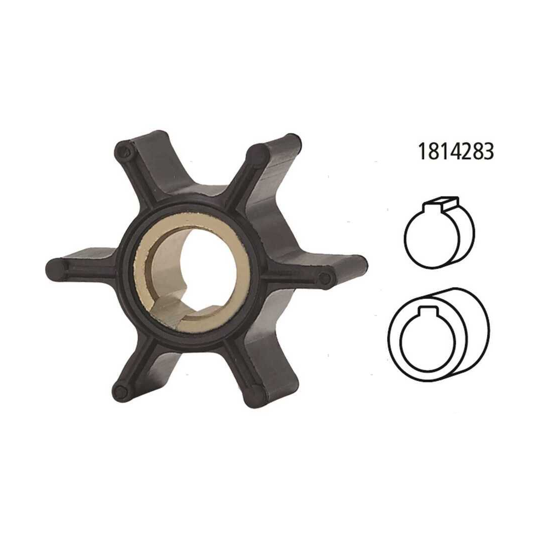 Girante in gomma di ricambio per pompa acqua motori fuoribordo Johnson e Evinrude 2 tempi e 4 tempi.