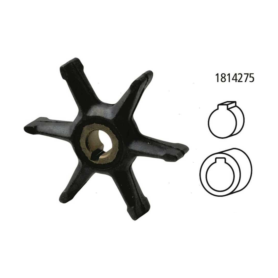 Girante in gomma di ricambio per pompa acqua motori fuoribordo Johnson e Evinrude 2 tempi e 4 tempi.