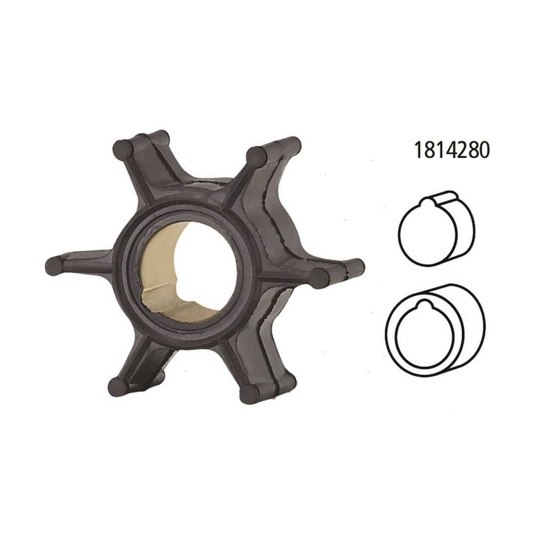 Girante in gomma di ricambio per pompa acqua motori fuoribordo Johnson e Evinrude 2 tempi e 4 tempi.