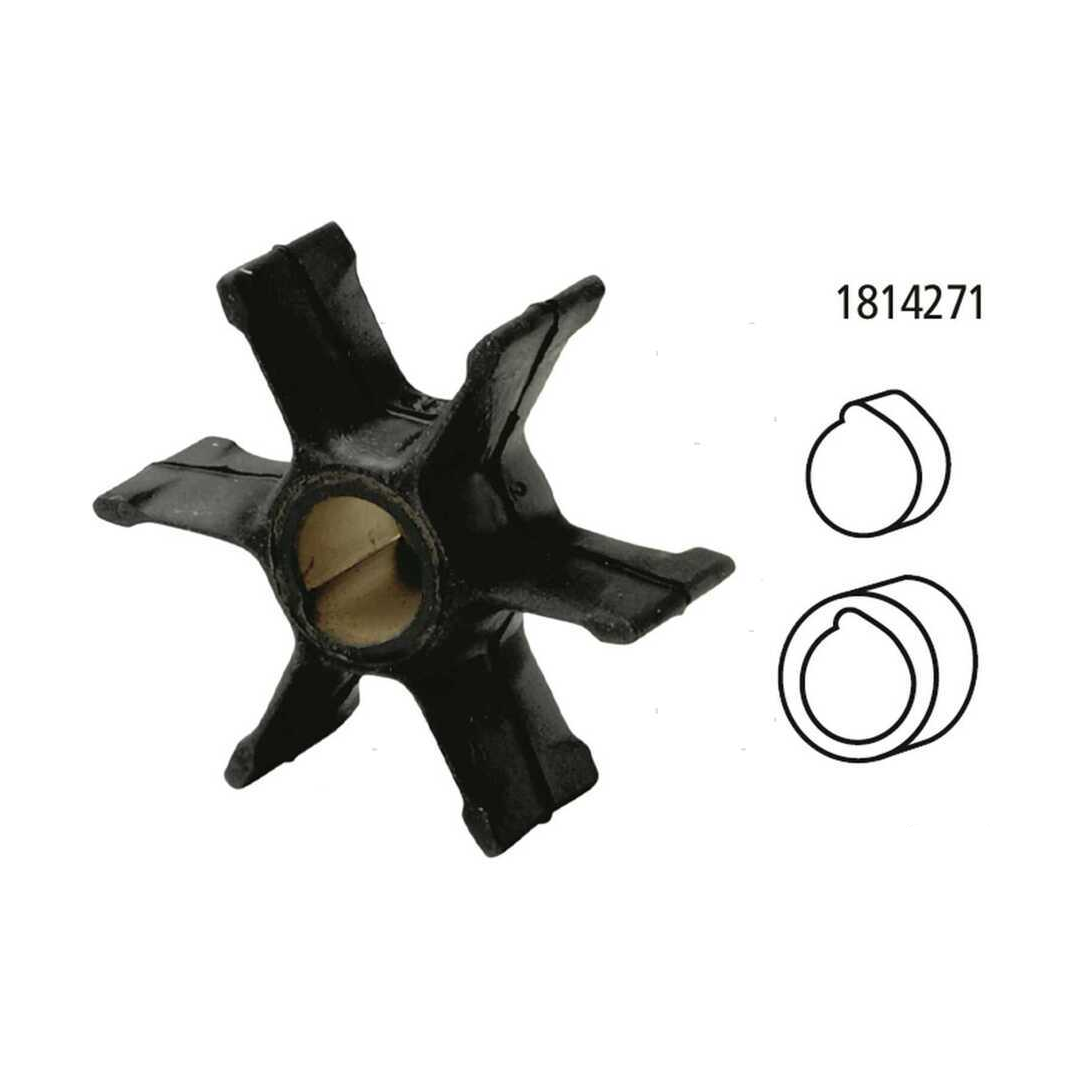 Girante in gomma di ricambio per pompa acqua motori fuoribordo Johnson e Evinrude 2 tempi e 4 tempi.