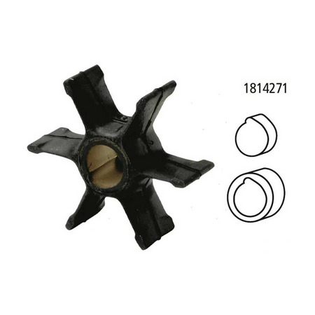 Girante in gomma di ricambio per pompa acqua motori fuoribordo Johnson e Evinrude 2 tempi e 4 tempi.