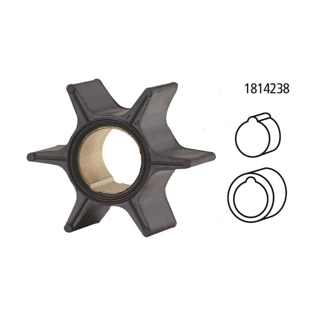 Girante in gomma di ricambio per pompa acqua motori fuoribordo Mercury e gruppi poppieri Alpha/Bravo.