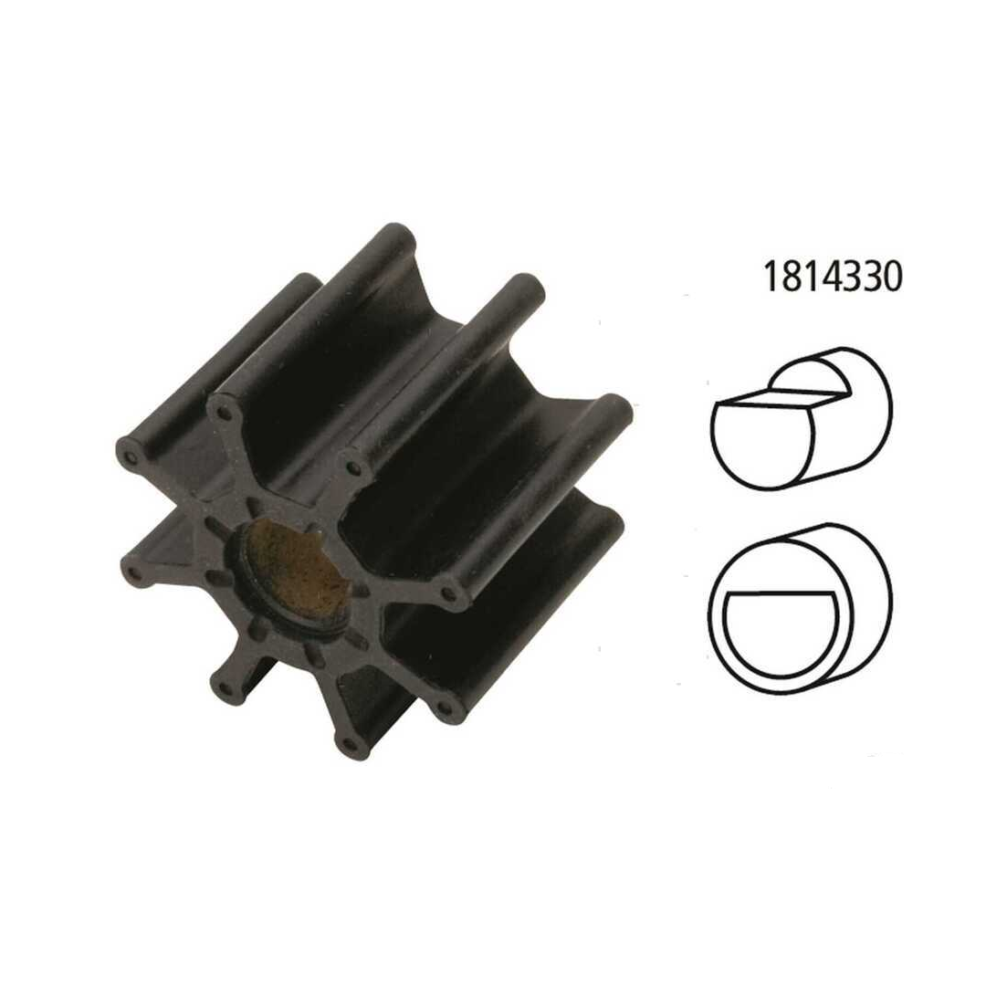 Girante in gomma di ricambio per pompa acqua motori fuoribordo Mercury e gruppi poppieri Alpha/Bravo.