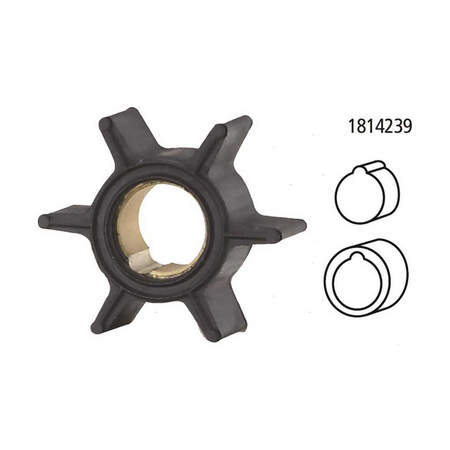 Girante in gomma di ricambio per pompa acqua motori fuoribordo Mercury e gruppi poppieri Alpha/Bravo.