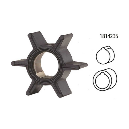 Girante in gomma di ricambio per pompa acqua motori fuoribordo Mercury e gruppi poppieri Alpha/Bravo.