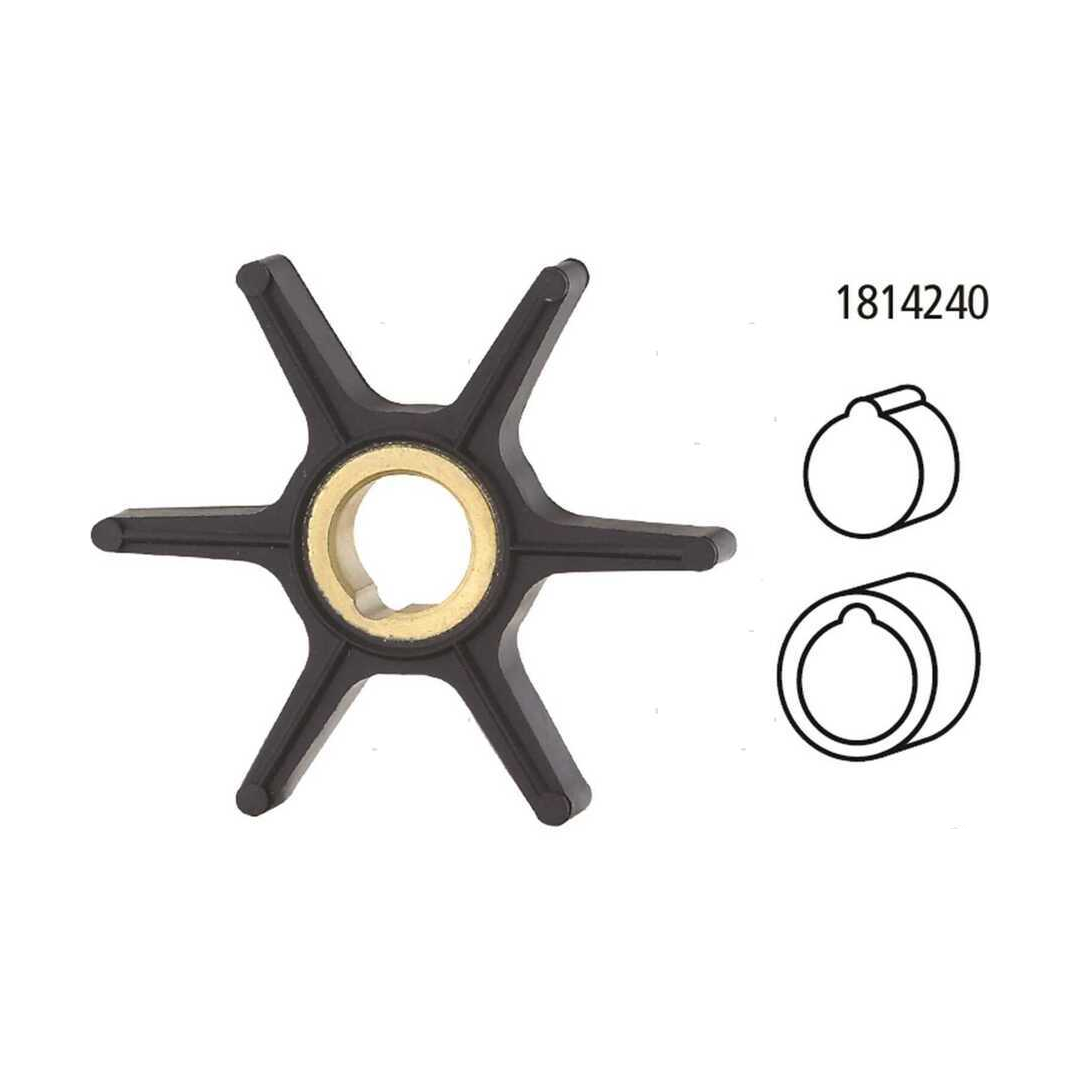 Girante in gomma di ricambio per pompa acqua motori fuoribordo Mercury e gruppi poppieri Alpha/Bravo.