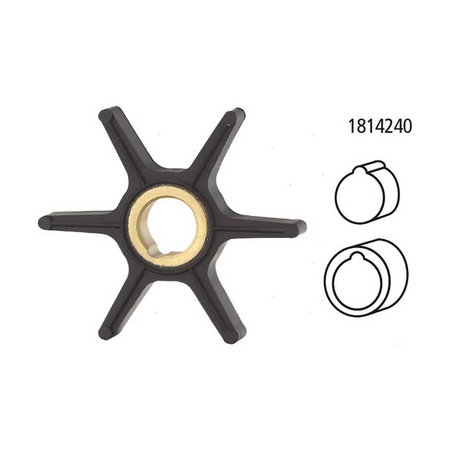 Girante in gomma di ricambio per pompa acqua motori fuoribordo Mercury e gruppi poppieri Alpha/Bravo.