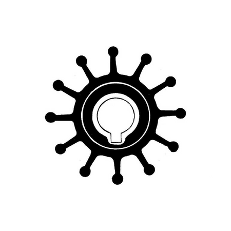 Girante in gomma di ricambio per pompa acqua motori e generatori marini Onan serie MDJC e MDEH.