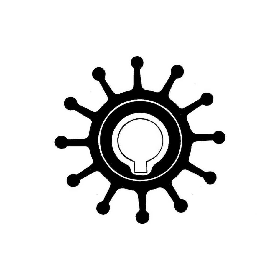 Girante in gomma di ricambio per pompa acqua motori e generatori marini Onan serie MDJC e MDEH.
