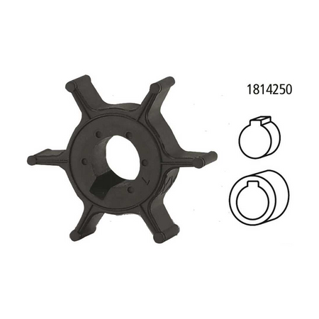 Girante in gomma di ricambio per pompa acqua motori fuoribordo Parsun 4 tempi.