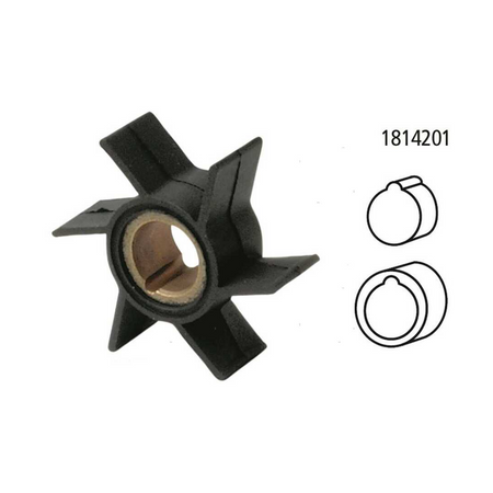 Girante in gomma di ricambio per pompa acqua motori fuoribordo Selva 2 tempi e 4 tempi.