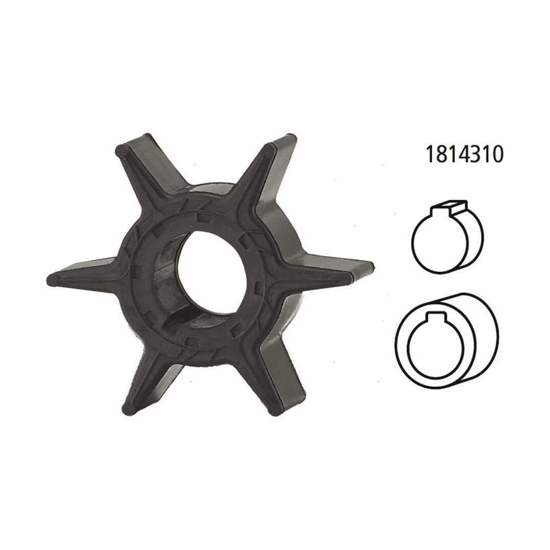 Girante in gomma di ricambio per pompa acqua motori fuoribordo Selva 2 tempi e 4 tempi.