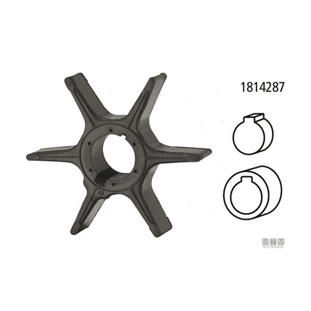 Girante in gomma di raffreddamento compatibile per motori fuoribordo Suzuki DT e DF.