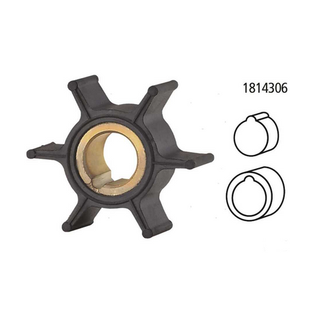 Girante di raffreddamento compatibile per motori fuoribordo Tohatsu 2 tempi e 4 tempi e motori TLDI.