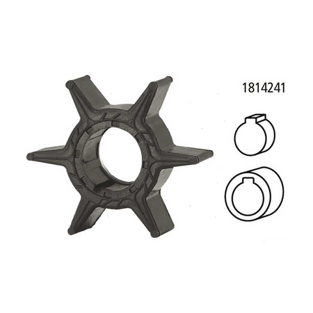 Girante di raffreddamento pompa acqua compatibile per motori fuoribordo Yamaha 2 tempi e 4 tempi.