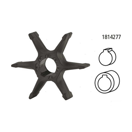 Girante di raffreddamento pompa acqua compatibile per motori fuoribordo Yamaha 2 tempi e 4 tempi.