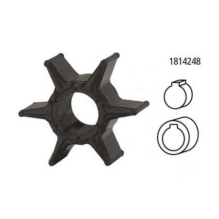 Girante di raffreddamento pompa acqua compatibile per motori fuoribordo Yamaha 2 tempi e 4 tempi.