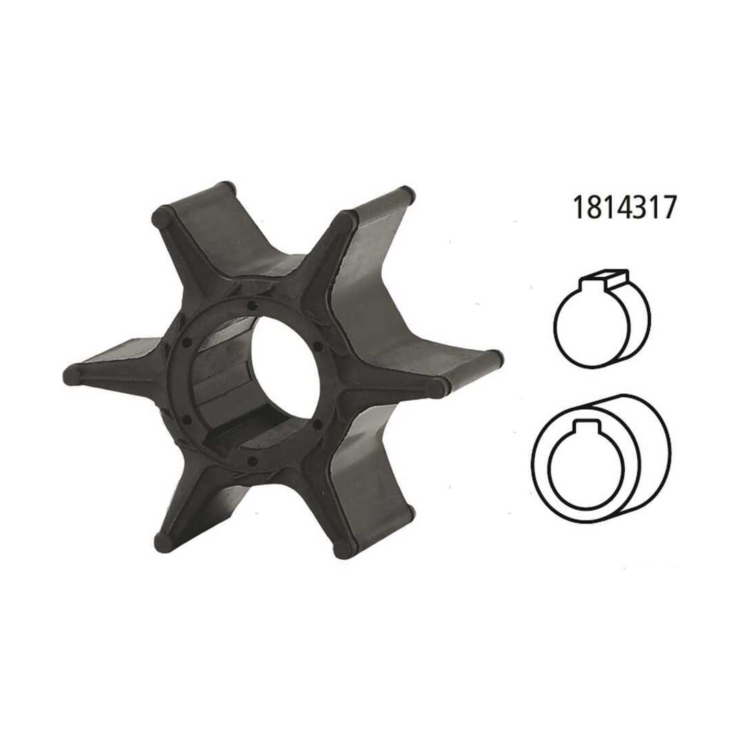 Girante di raffreddamento pompa acqua compatibile per motori fuoribordo Yamaha 2 tempi e 4 tempi.