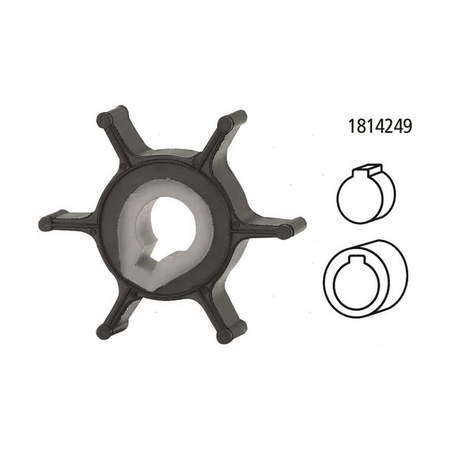 Girante di raffreddamento pompa acqua compatibile per motori fuoribordo Yamaha 2 tempi e 4 tempi.