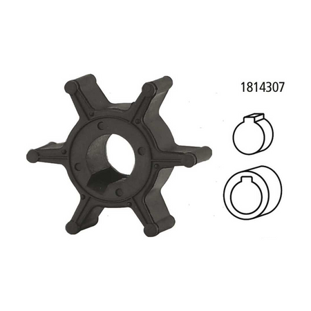 Girante di raffreddamento pompa acqua compatibile per motori fuoribordo Yamaha 2 tempi e 4 tempi.