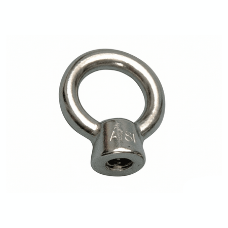 Golfare femmina DIN inox 316 lucido Ø 10 mm con anello circolare e dado esagonale filettato | Onautica