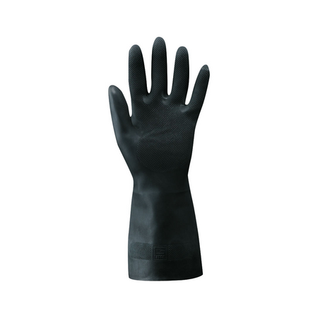 Guanti neri in misto lattice e neoprene floccati internamente per pesca e nautica.