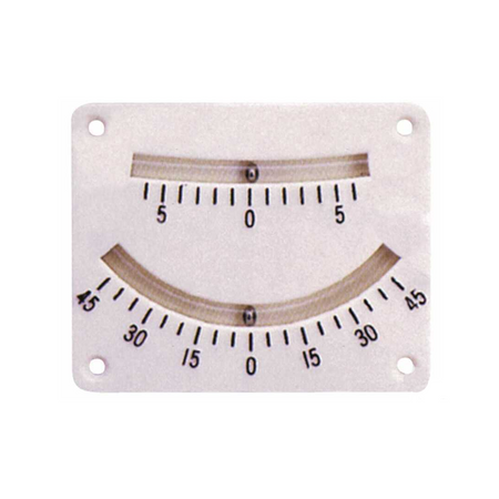 Inclinometro per barca Marine 2001 con doppia scala di lettura dello sbandamento.