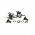 Interruttore a levetta in metallo per quadri elettrici nautici e automotive, disponibile in varie funzioni.