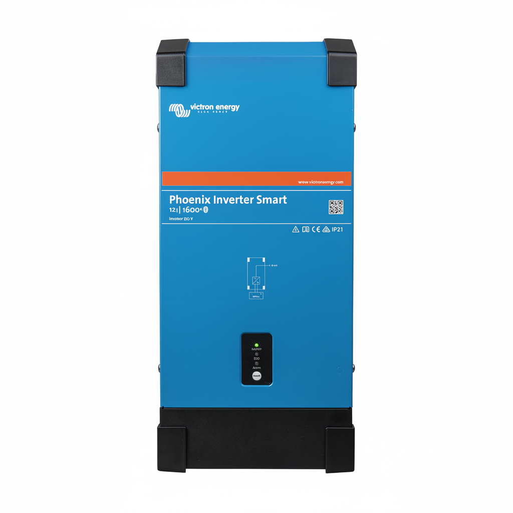 Inverter Victron Phoenix Smart a onda sinusoidale pura con tecnologia Sinumax e Bluetooth integrato, disponibile in varie potenze.