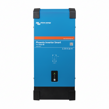 Inverter Victron Phoenix Smart a onda sinusoidale pura con tecnologia Sinumax e Bluetooth integrato, disponibile in varie potenze.