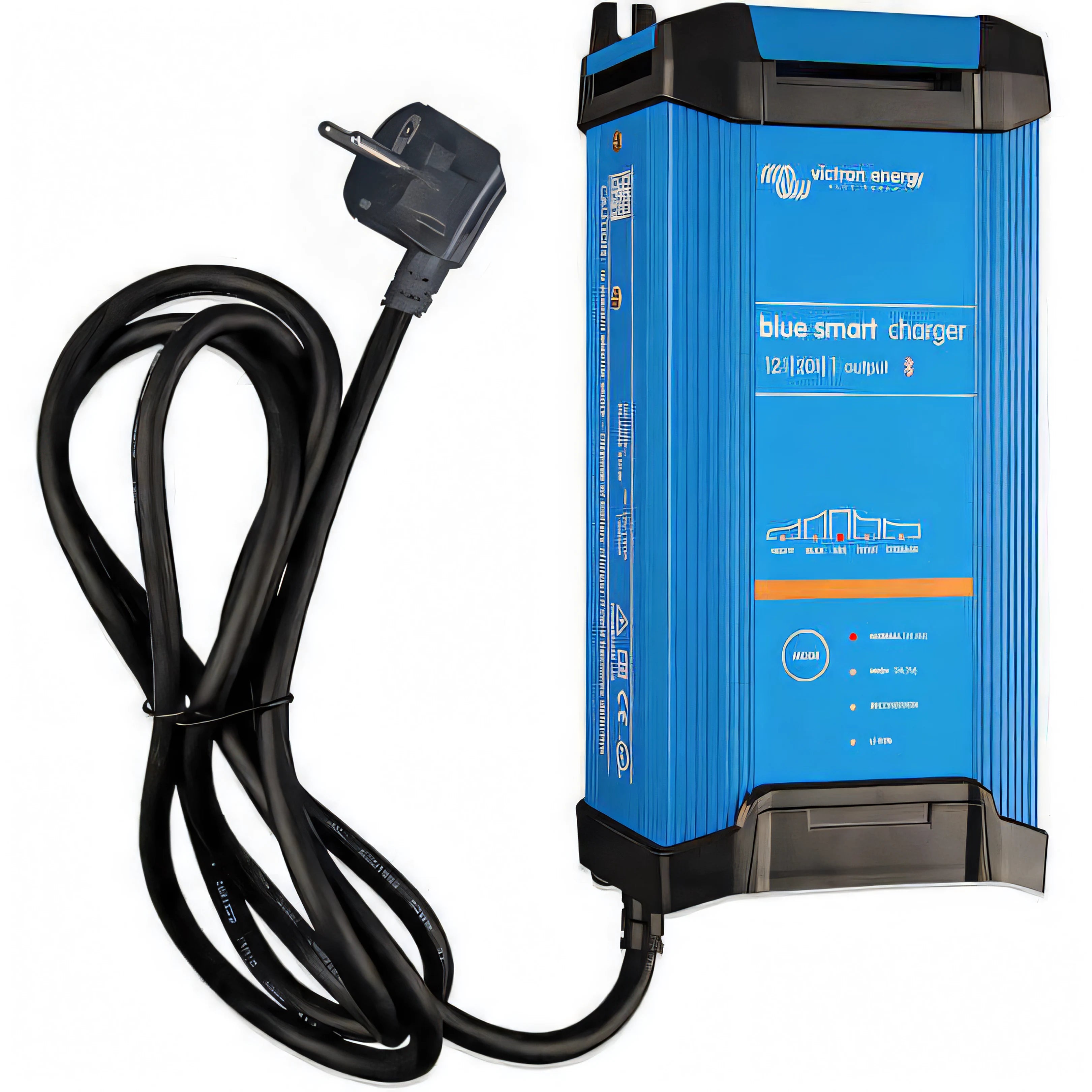 Caricabatterie Victron Blue Smart IP22 12V 20A blu in alluminio con cavo di alimentazione schuko | Onautica