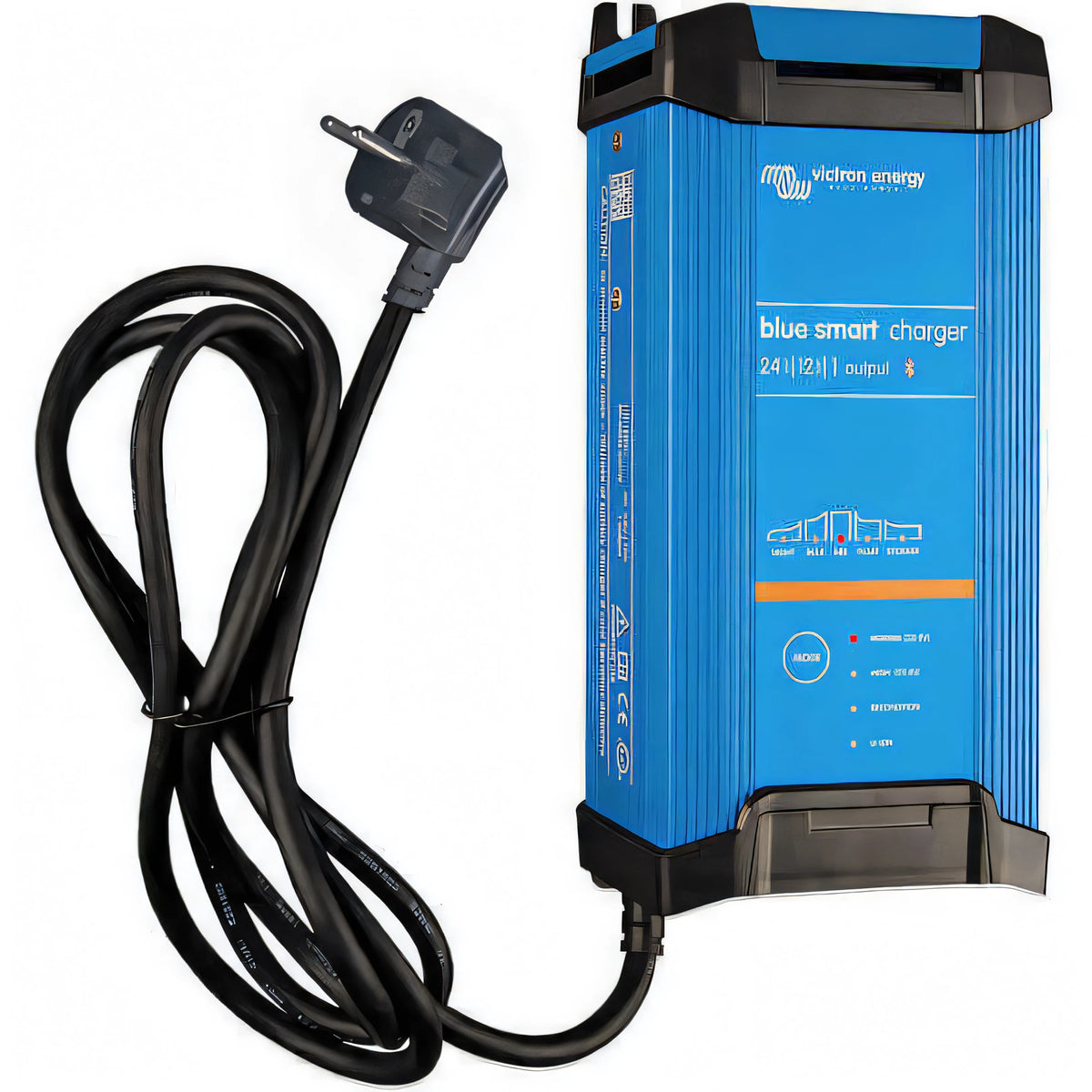 Caricabatterie Victron Blue Smart IP22 24V blu in alluminio con cavo di alimentazione schuko | Onautica