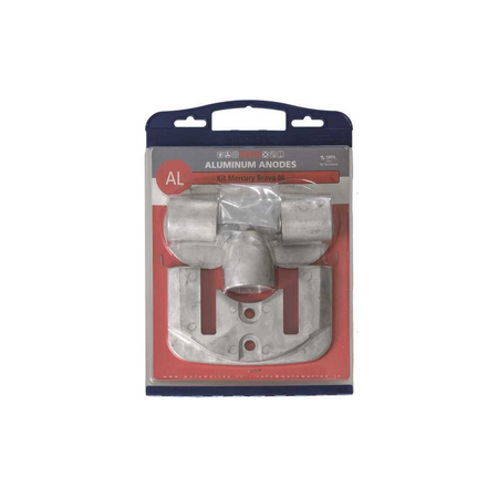 Kit completo anodi sacrificali in alluminio per piede poppiero Mercruiser Bravo 3 con anodo elica.