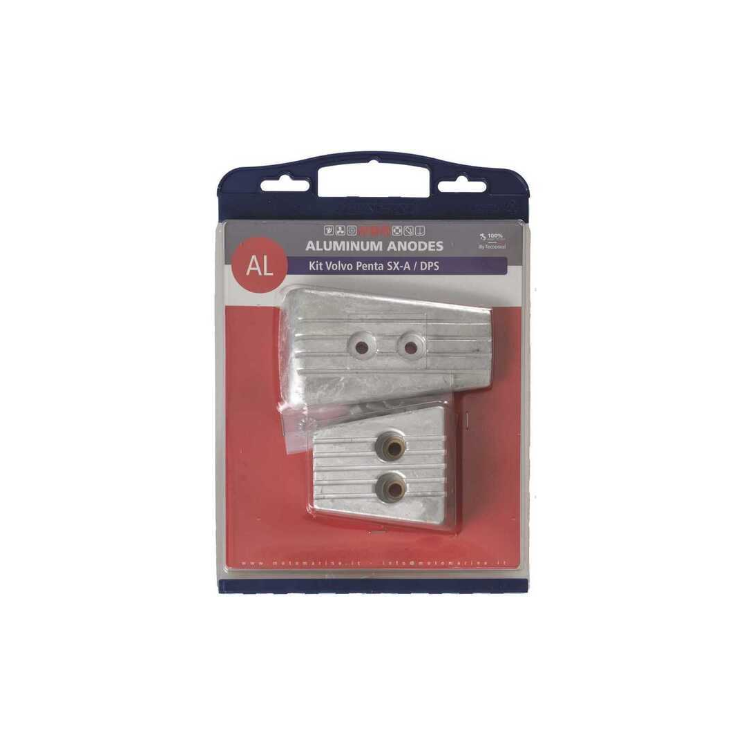 Kit anodi sacrificali in alluminio per piede poppiero Volvo Penta SX-A e DPS.