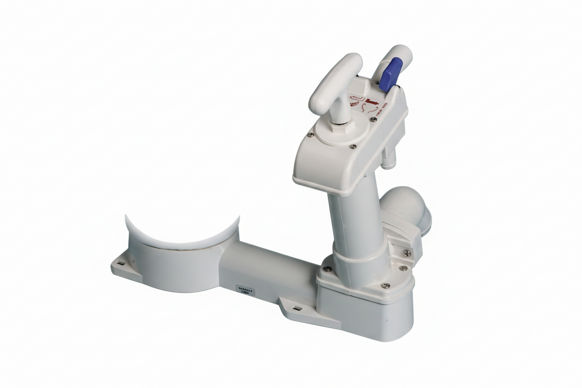 Kit pompa di ricambio completa per WC nautico manuale con basamento a 4 bulloni, interasse 95mm e tecnologia Ocean.