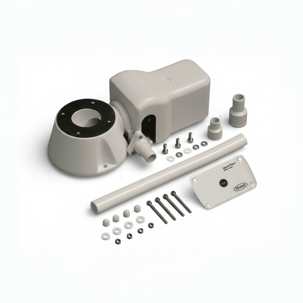 Kit di trasformazione da WC manuale a elettrico 12V, compatibile con Jabsco, TMC, Johnson e altri marchi con attacco a 4 fori.