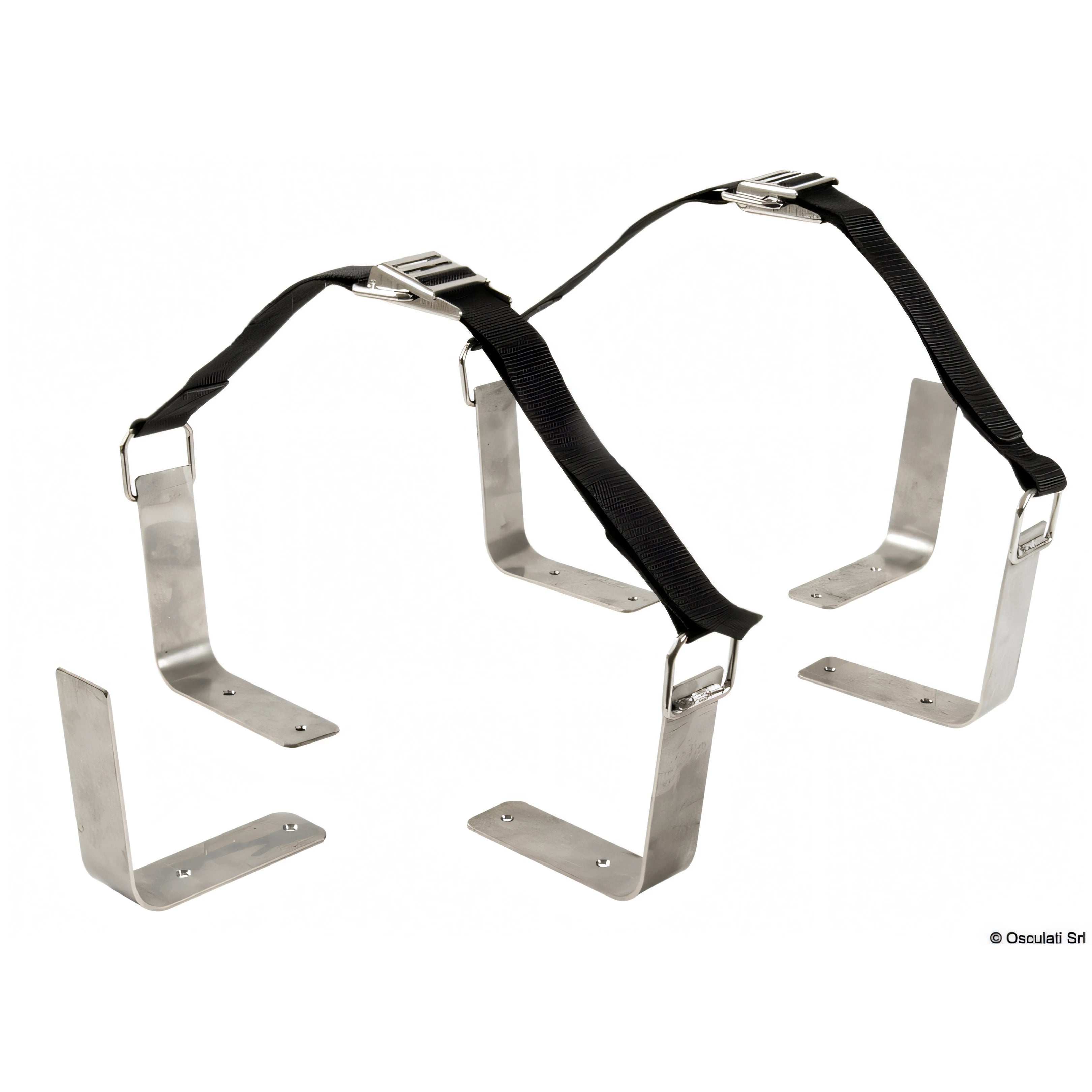 Kit porta zattera Osculati con supporti a L in acciaio inox 316