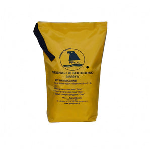Kit segnali di soccorso entro 3 miglia in custodia PVC apribile e impermeabile FP s.r.l. conforme DM 21/09/2024
