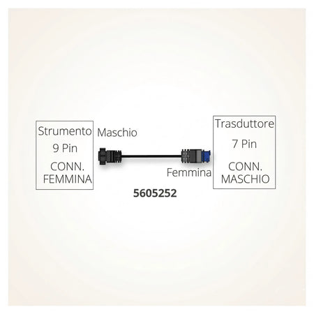 Adattatore trasduttore da 9 a 7 pin Lowrance Airmar per ecoscandagli 7 pin