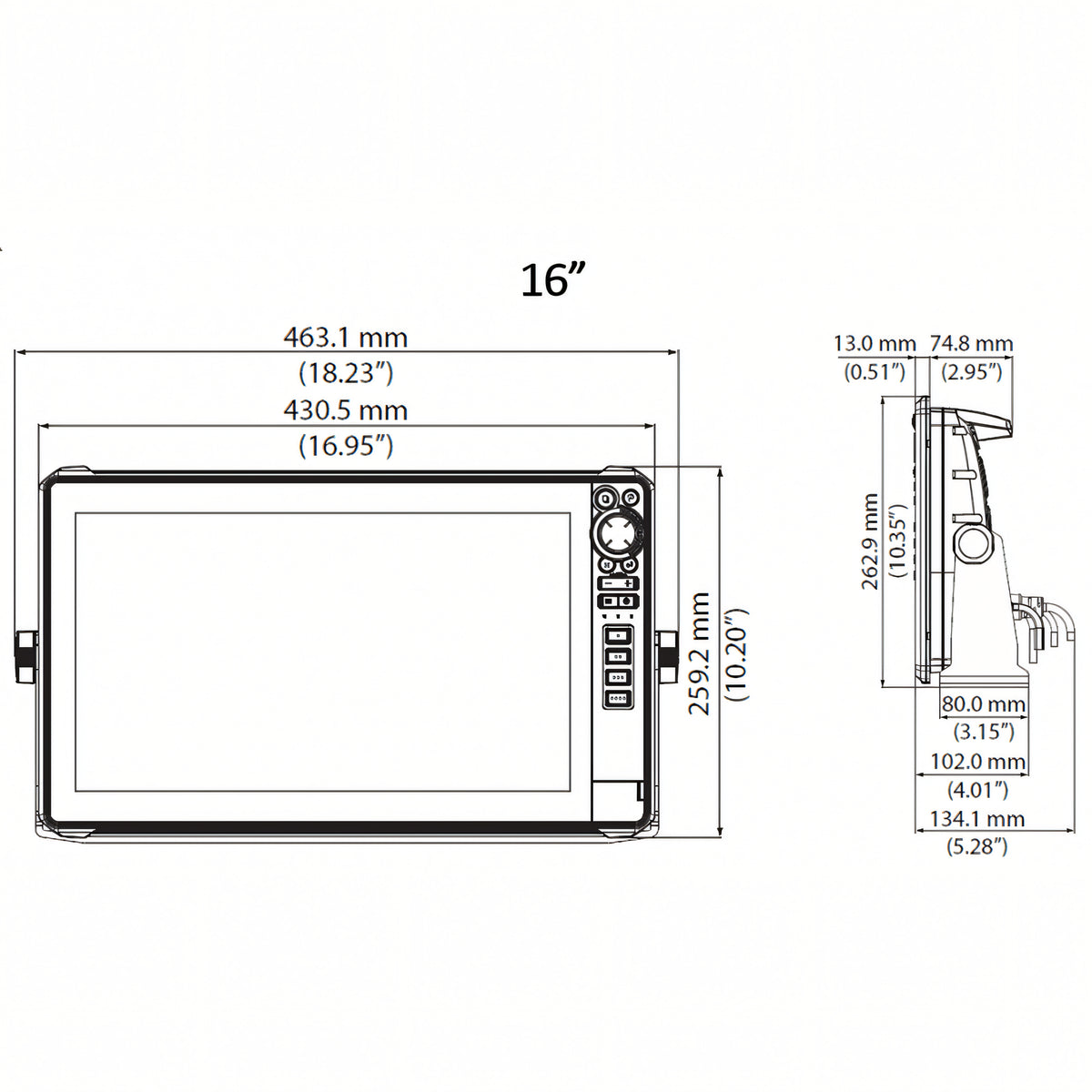 Lowrance HDS PRO vista posteriore con connessioni NMEA 2000 e USB