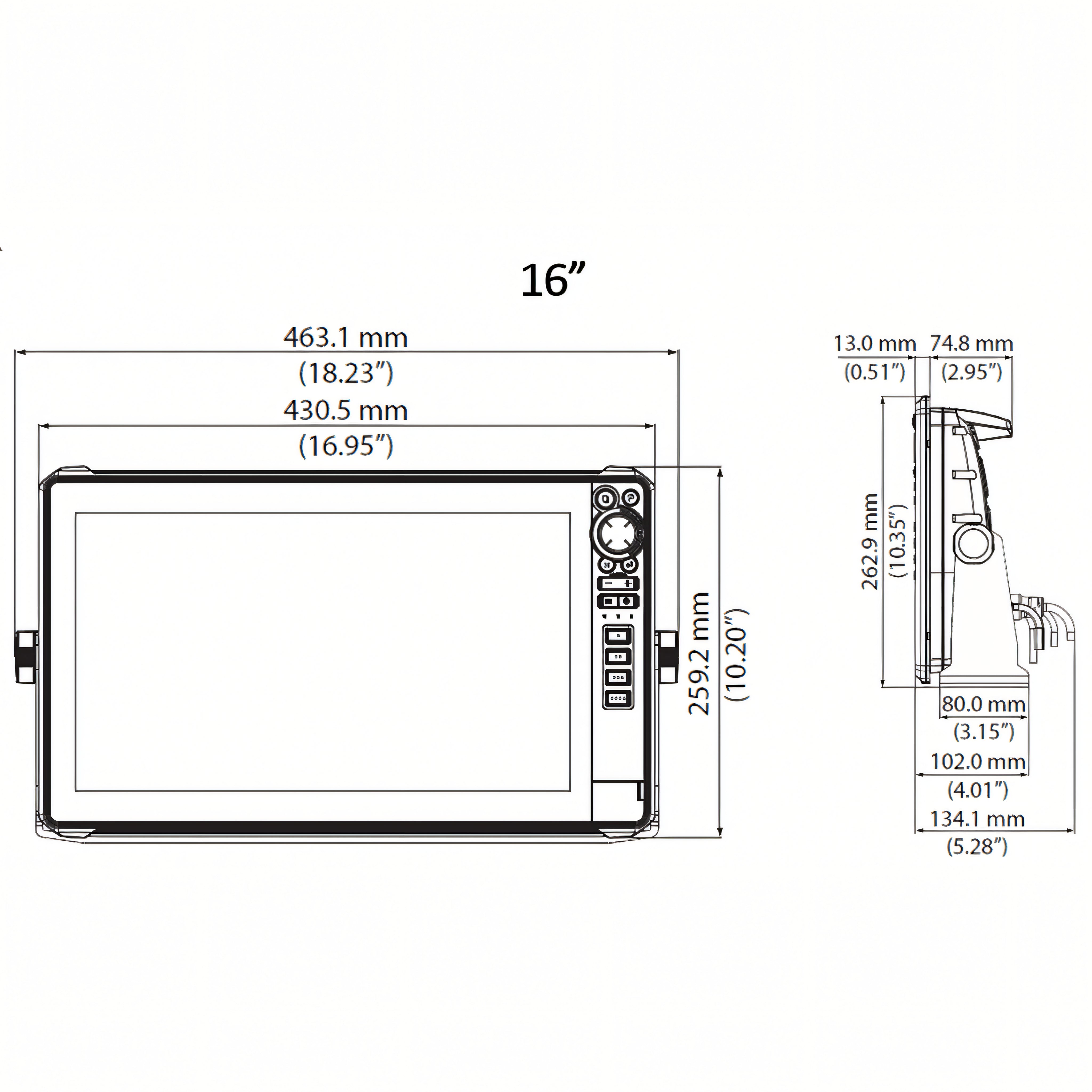 Lowrance HDS PRO vista posteriore con connessioni NMEA 2000 e USB