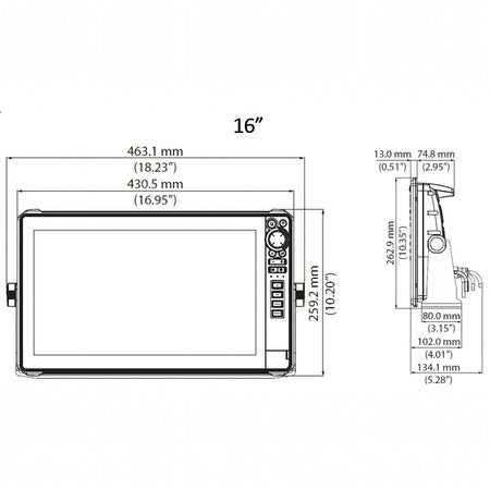 Lowrance HDS PRO vista posteriore con connessioni NMEA 2000 e USB