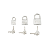 Cadenas en acier inoxydable 40 mm. EN LOT DE 3 pièces en acier inoxydable avec clé passe-partout