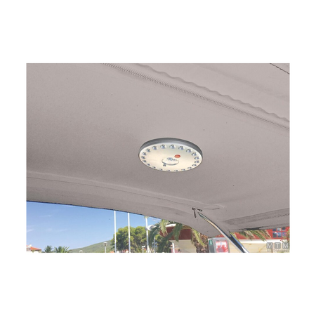 Luce LED circolare con attacco magnetico per tendalini barca e campeggio, luce calda con telecomando.