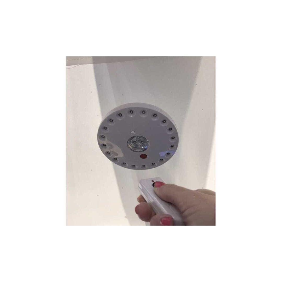 Luce LED circolare con attacco magnetico per tendalini barca e campeggio, luce calda con telecomando.