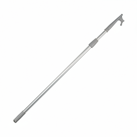 Mezzo marinaio telescopico EASY in alluminio anodizzato, regolabile, con punta in plastica e impugnatura ergonomica.